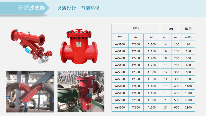 管道过滤器设备选型